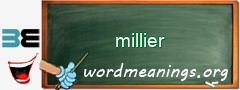 WordMeaning blackboard for millier